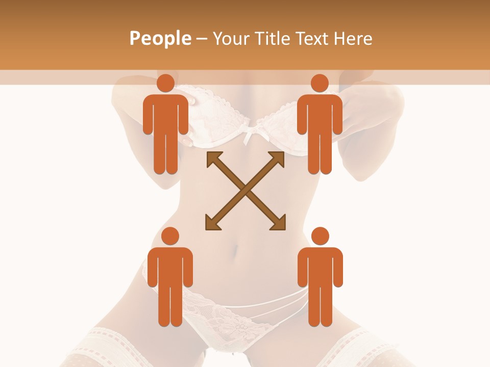 Body Pose White PowerPoint Template