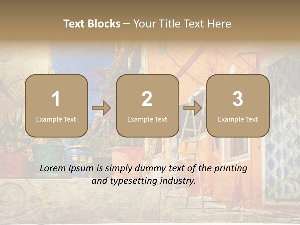 Village House Style PowerPoint Template