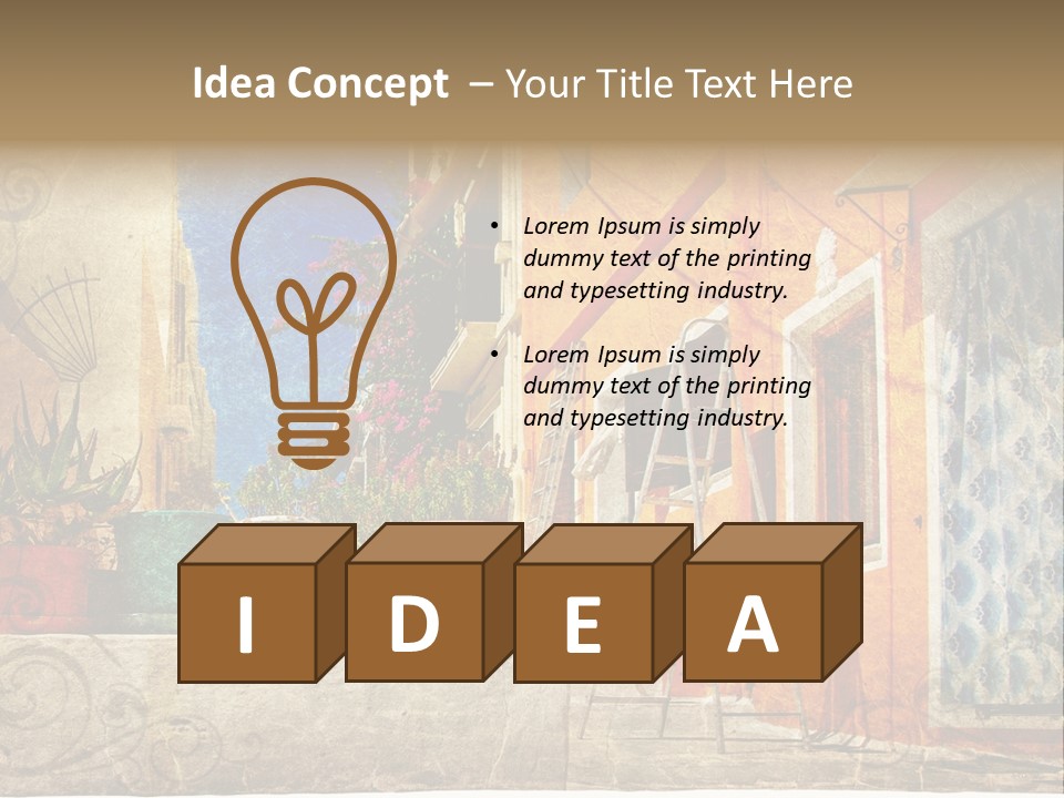 Village House Style PowerPoint Template