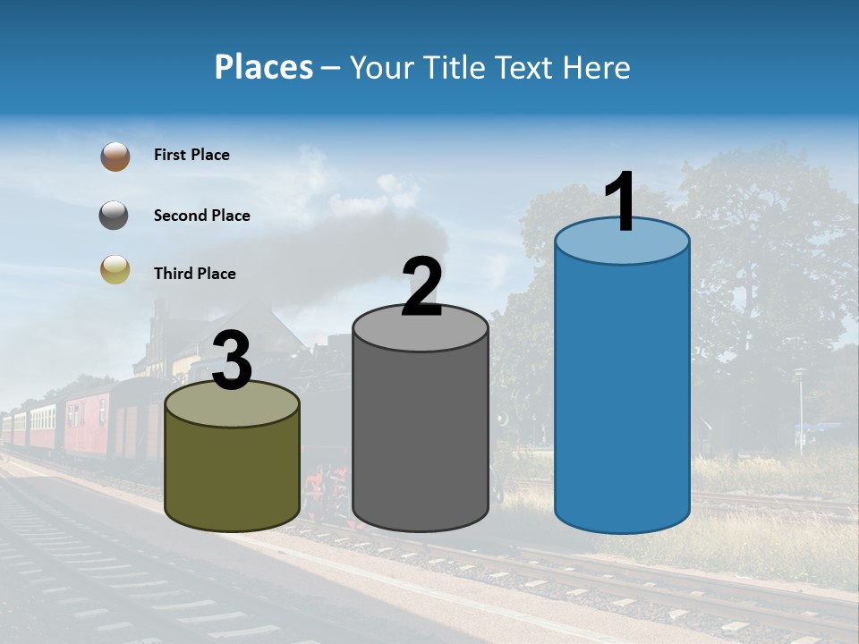 Train Track Smoke PowerPoint Template