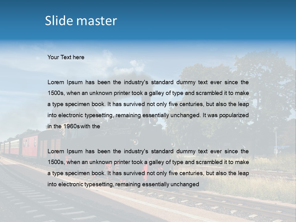 Train Track Smoke PowerPoint Template