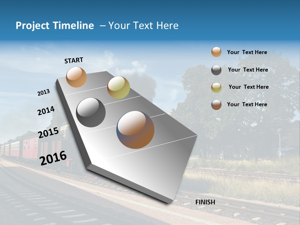 Train Track Smoke PowerPoint Template