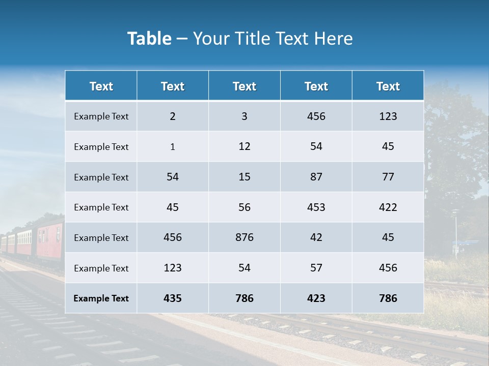 Train Track Smoke PowerPoint Template