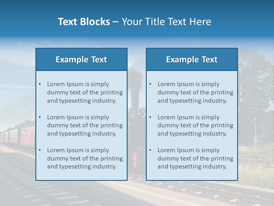 Train Track Smoke PowerPoint Template