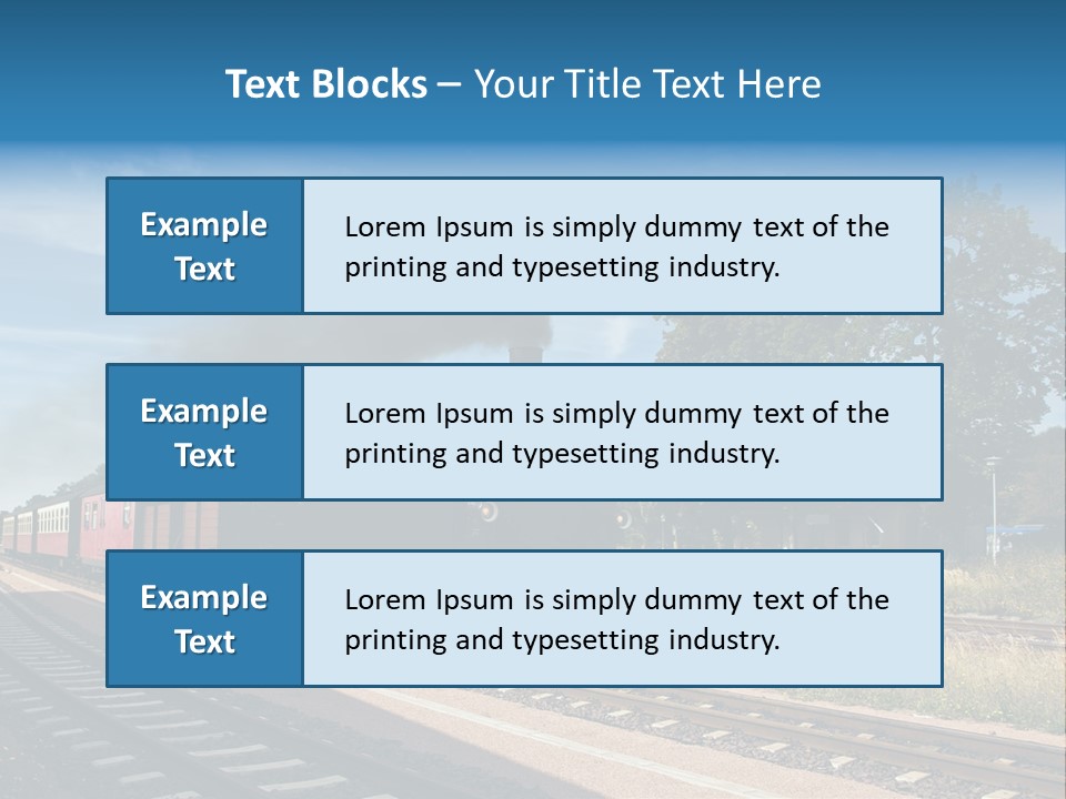 Train Track Smoke PowerPoint Template