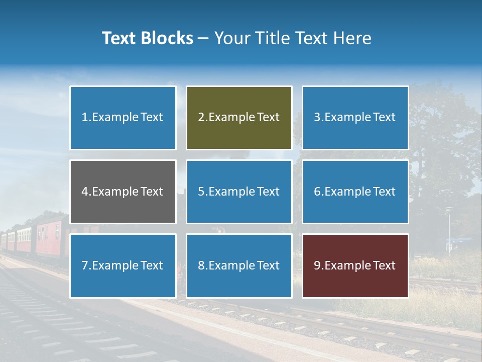 Train Track Smoke PowerPoint Template