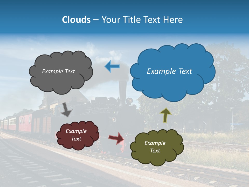 Train Track Smoke PowerPoint Template