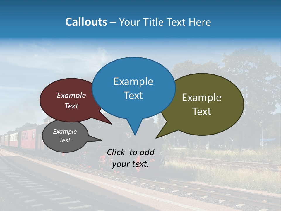 Train Track Smoke PowerPoint Template