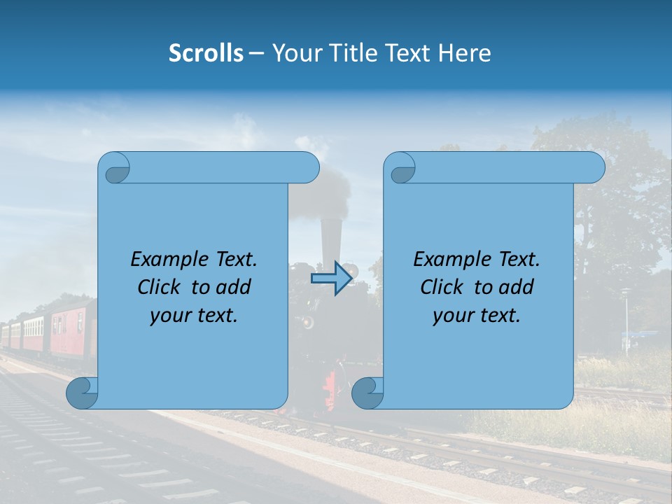 Train Track Smoke PowerPoint Template