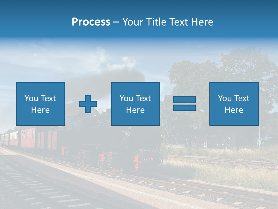 Train Track Smoke PowerPoint Template