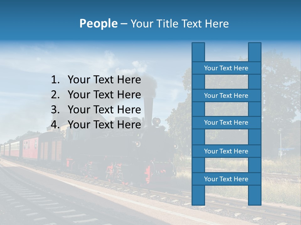 Train Track Smoke PowerPoint Template