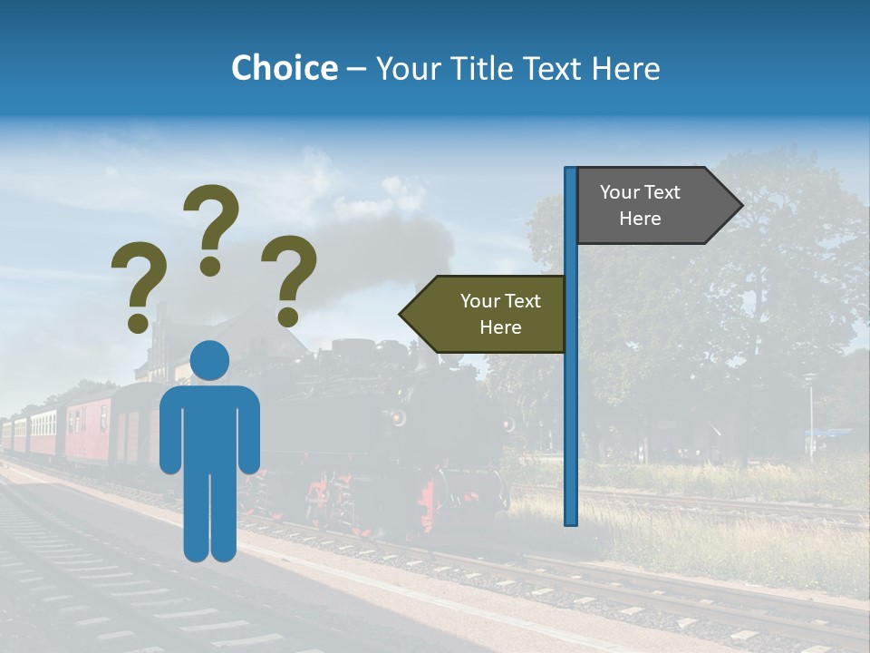 Train Track Smoke PowerPoint Template