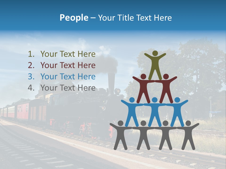 Train Track Smoke PowerPoint Template