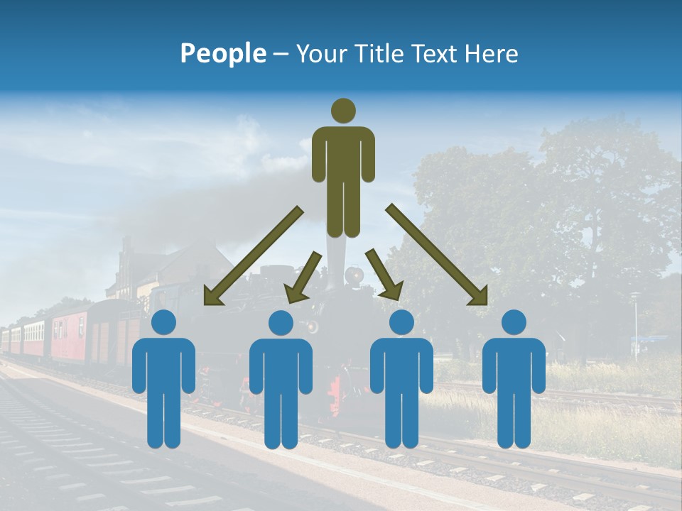 Train Track Smoke PowerPoint Template