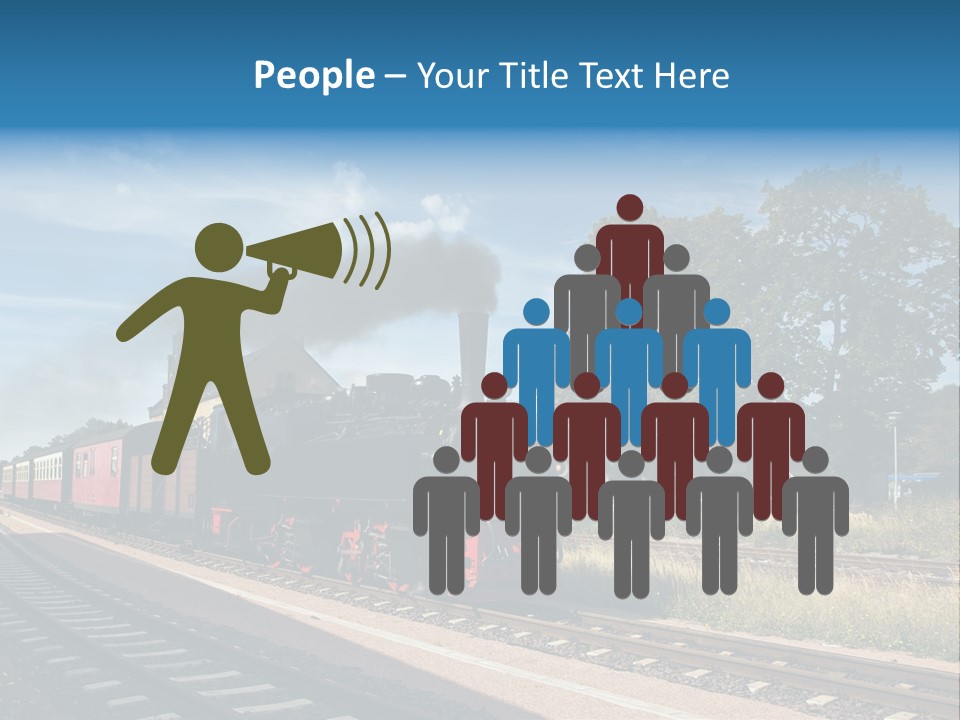 Train Track Smoke PowerPoint Template