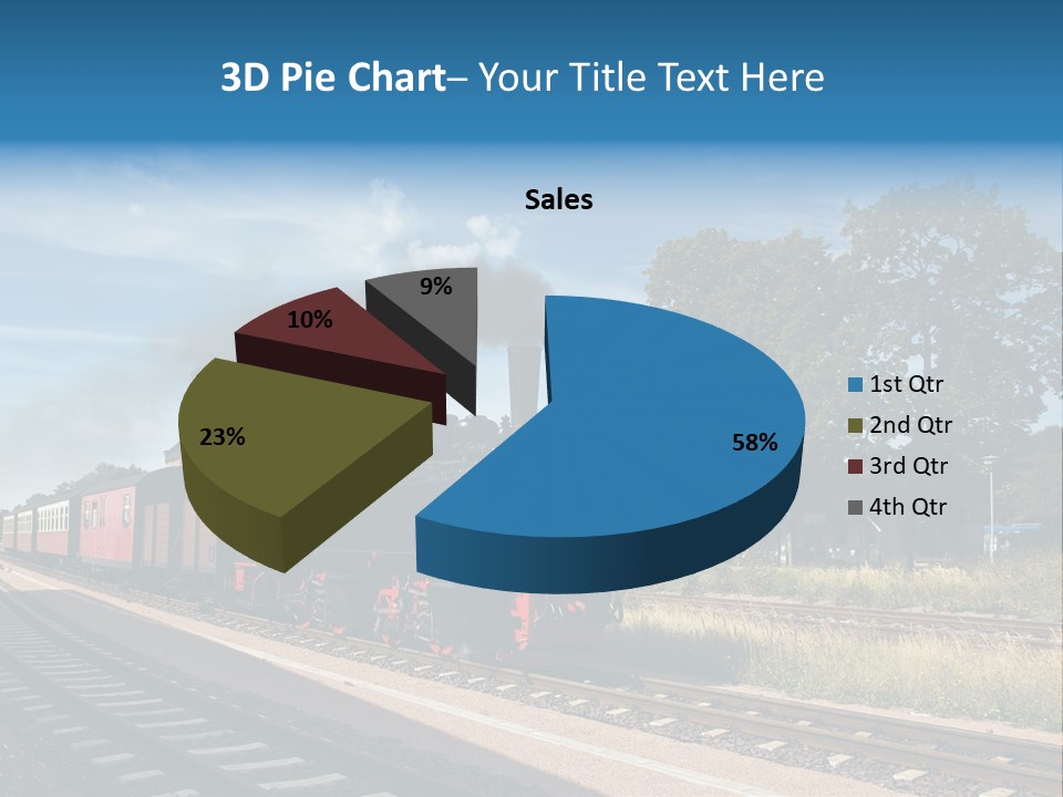 Train Track Smoke PowerPoint Template