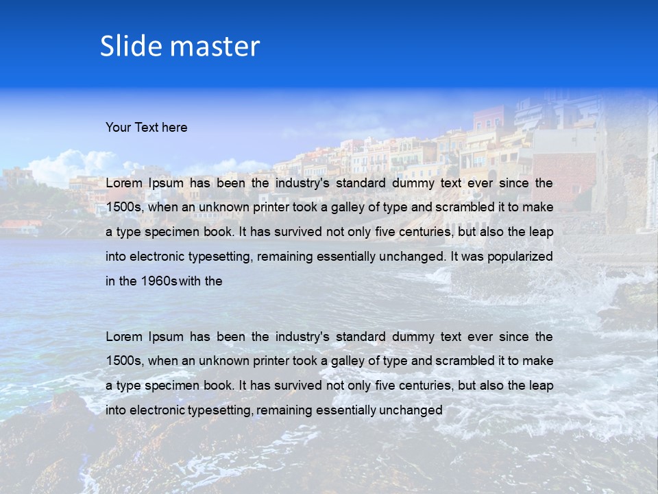 Scenic Blue People PowerPoint Template