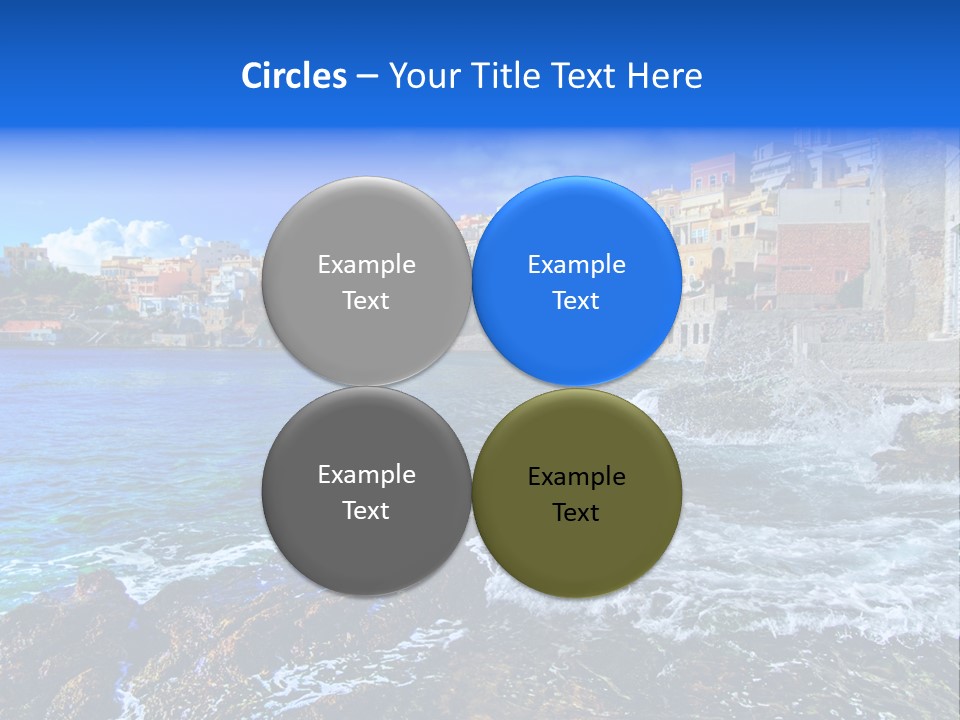 Scenic Blue People PowerPoint Template