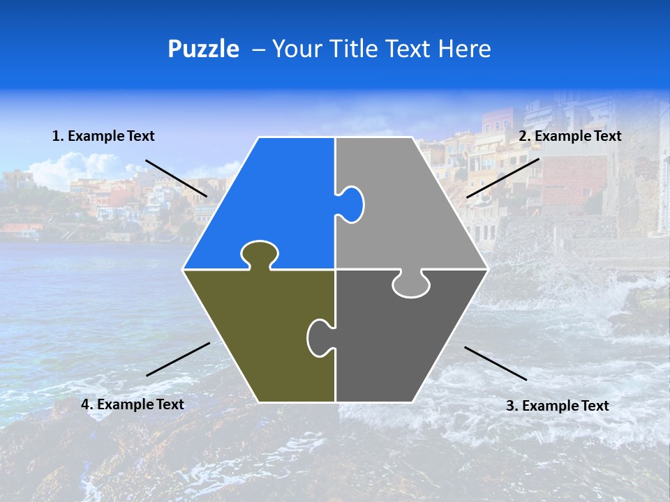 Scenic Blue People PowerPoint Template