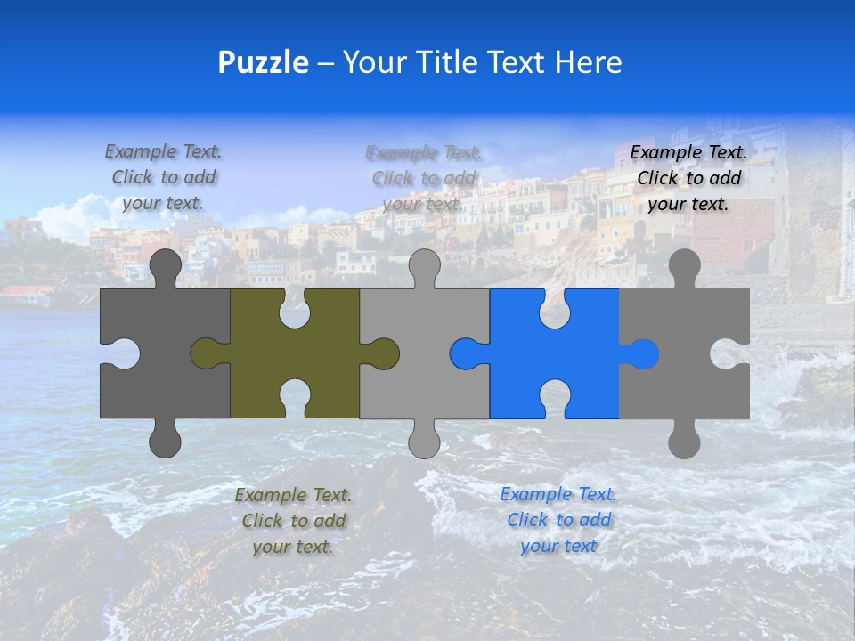 Scenic Blue People PowerPoint Template