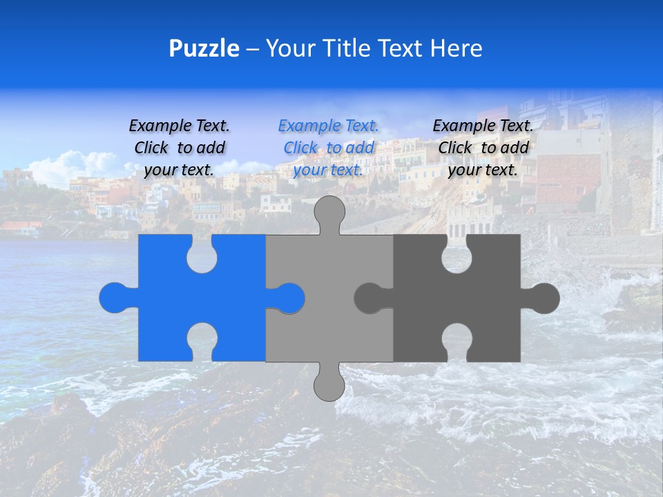 Scenic Blue People PowerPoint Template