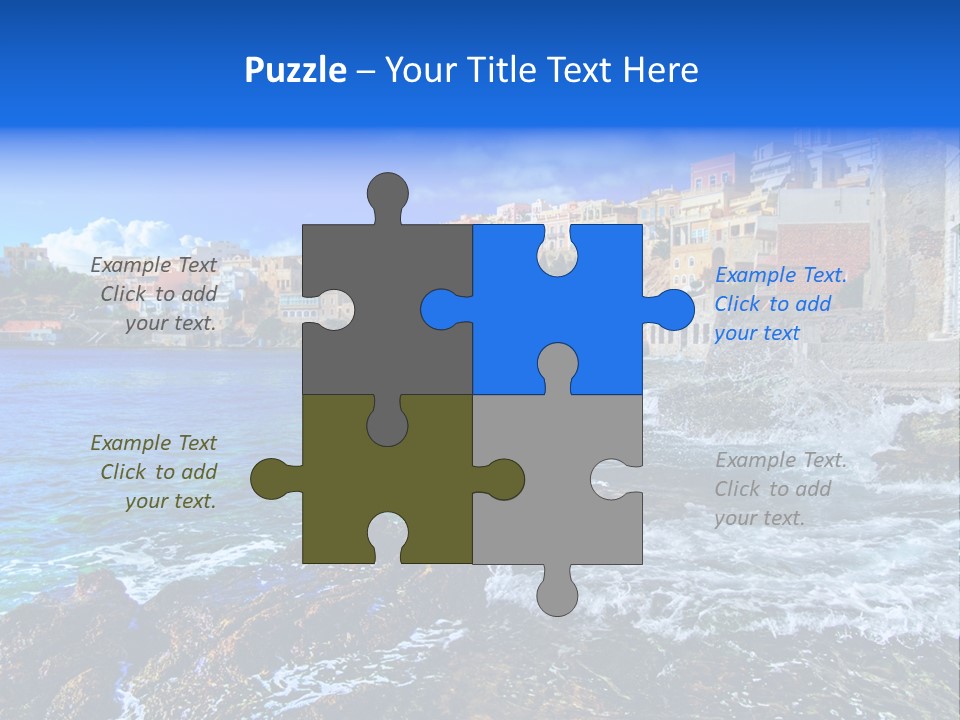 Scenic Blue People PowerPoint Template