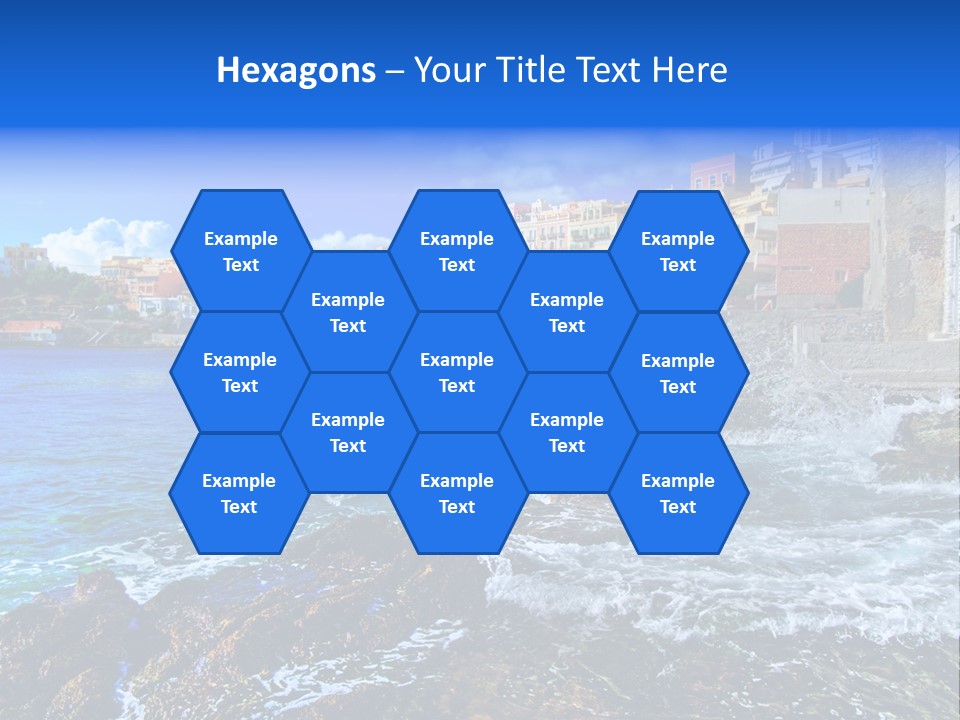 Scenic Blue People PowerPoint Template