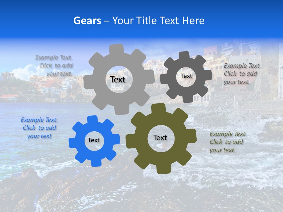 Scenic Blue People PowerPoint Template