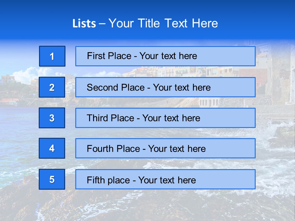 Scenic Blue People PowerPoint Template