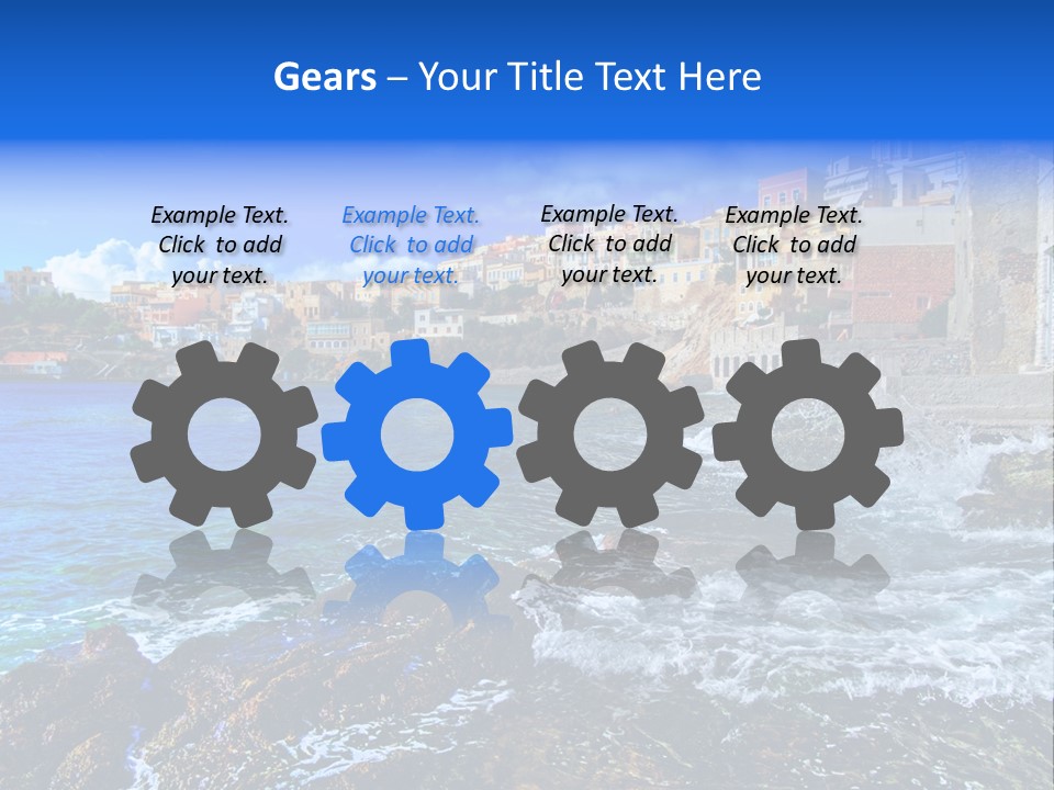 Scenic Blue People PowerPoint Template