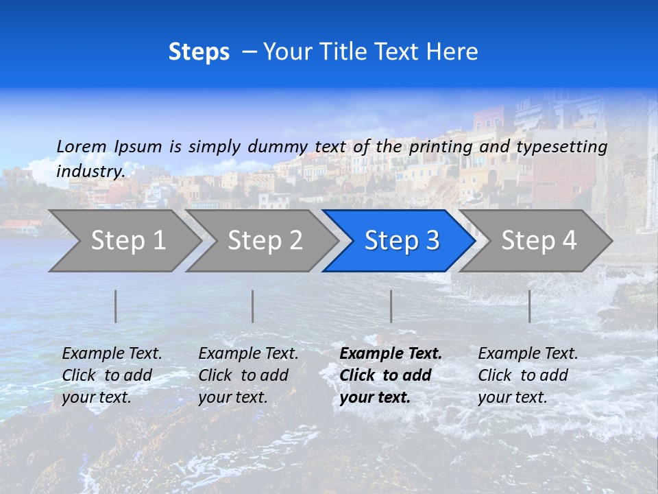 Scenic Blue People PowerPoint Template