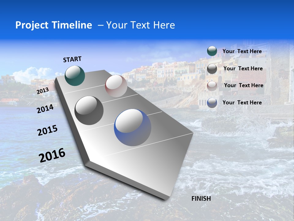 Scenic Blue People PowerPoint Template