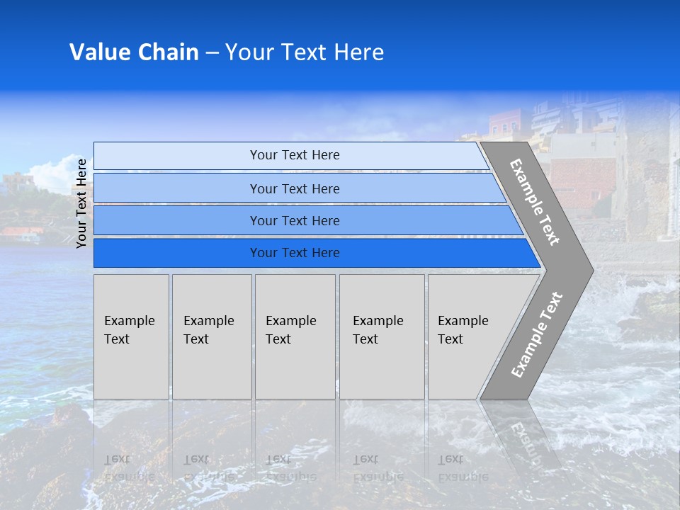 Scenic Blue People PowerPoint Template