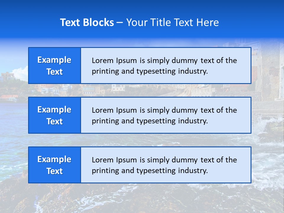 Scenic Blue People PowerPoint Template