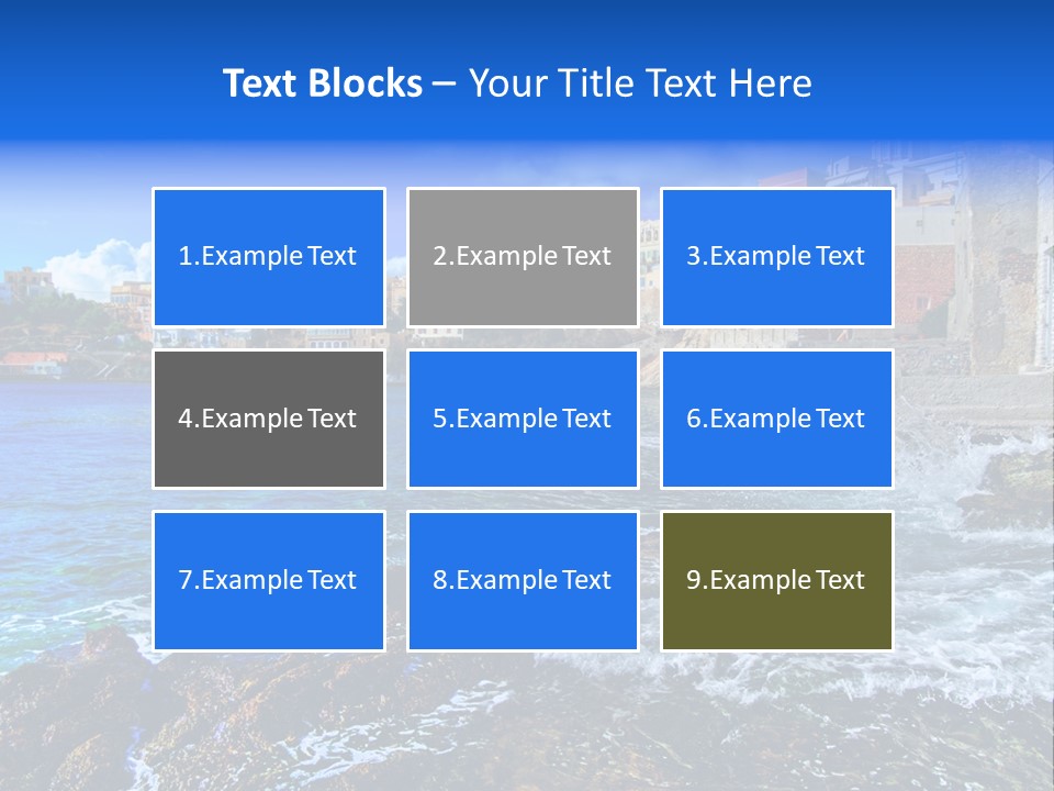 Scenic Blue People PowerPoint Template