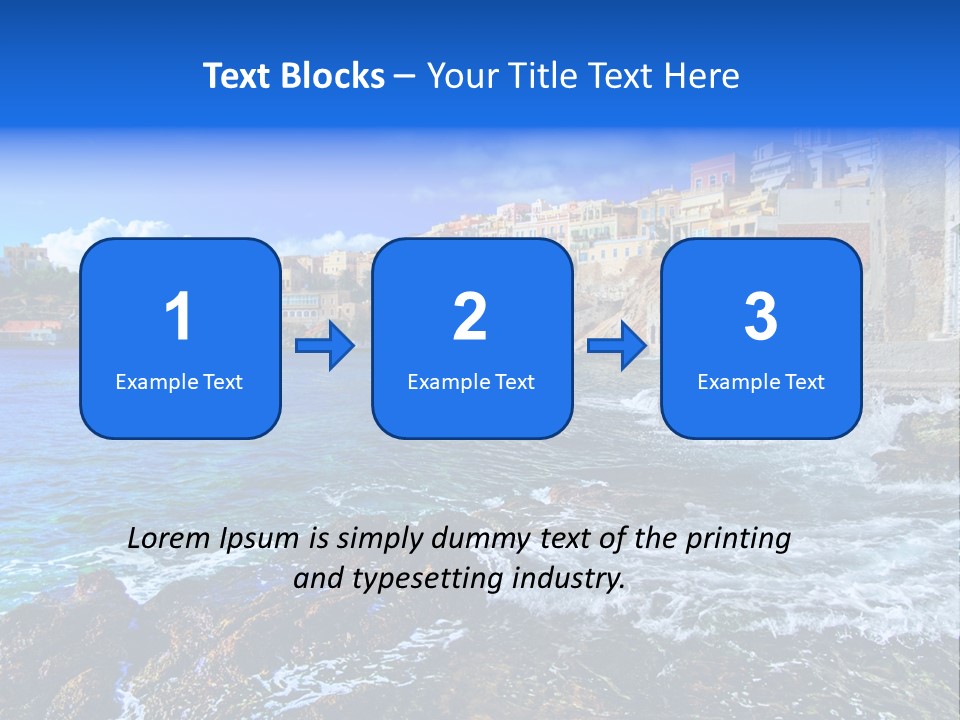 Scenic Blue People PowerPoint Template