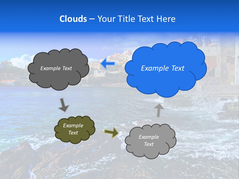 Scenic Blue People PowerPoint Template