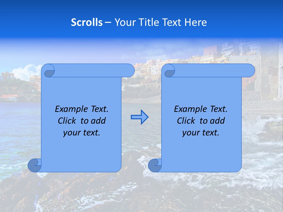 Scenic Blue People PowerPoint Template