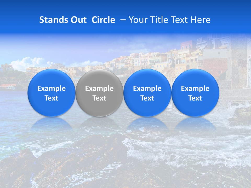 Scenic Blue People PowerPoint Template