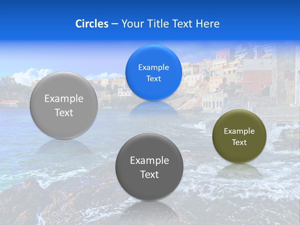 Scenic Blue People PowerPoint Template