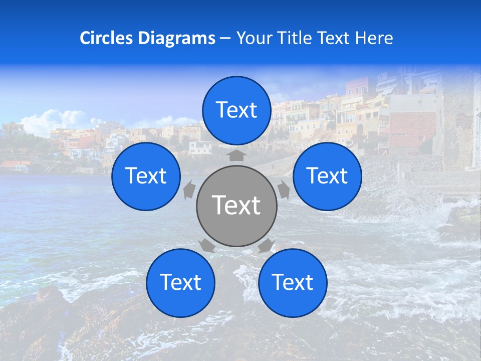 Scenic Blue People PowerPoint Template