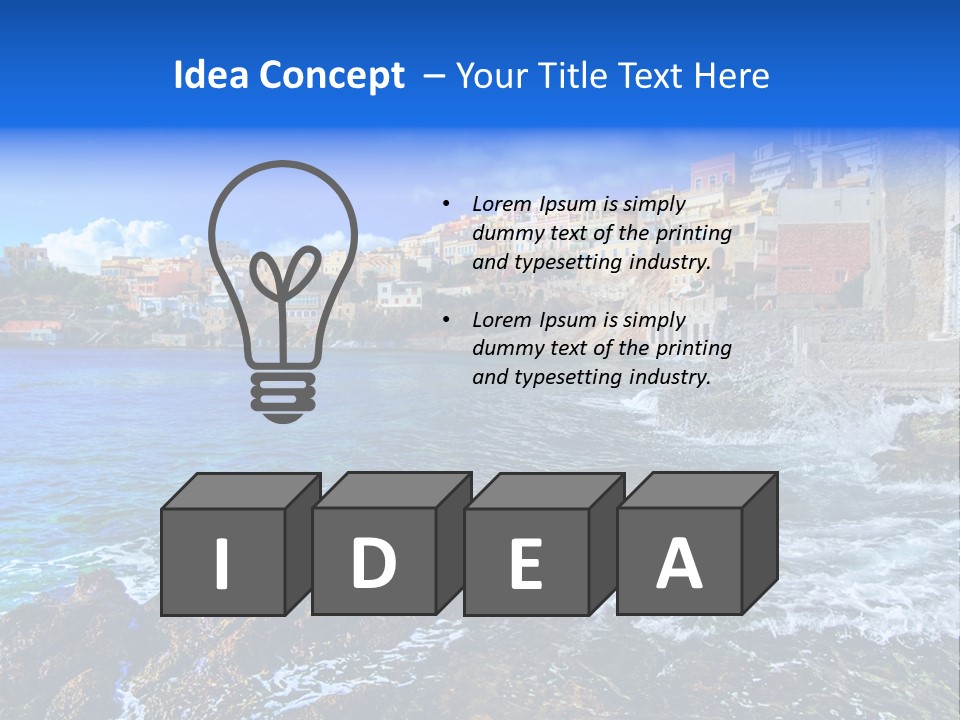 Scenic Blue People PowerPoint Template