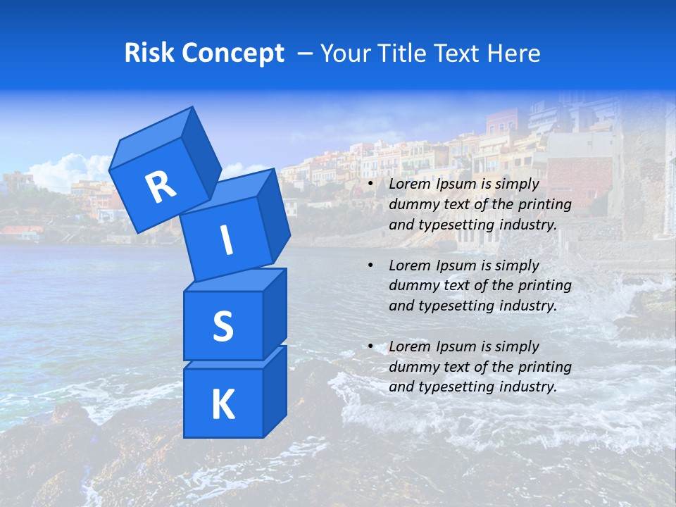 Scenic Blue People PowerPoint Template