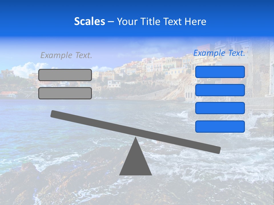 Scenic Blue People PowerPoint Template