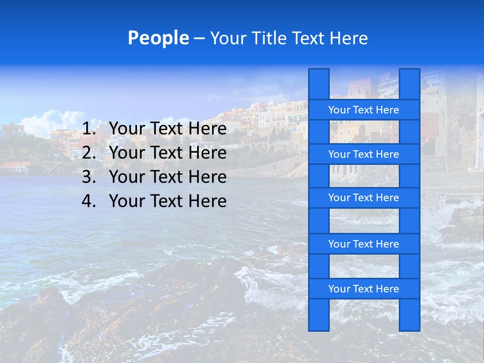 Scenic Blue People PowerPoint Template