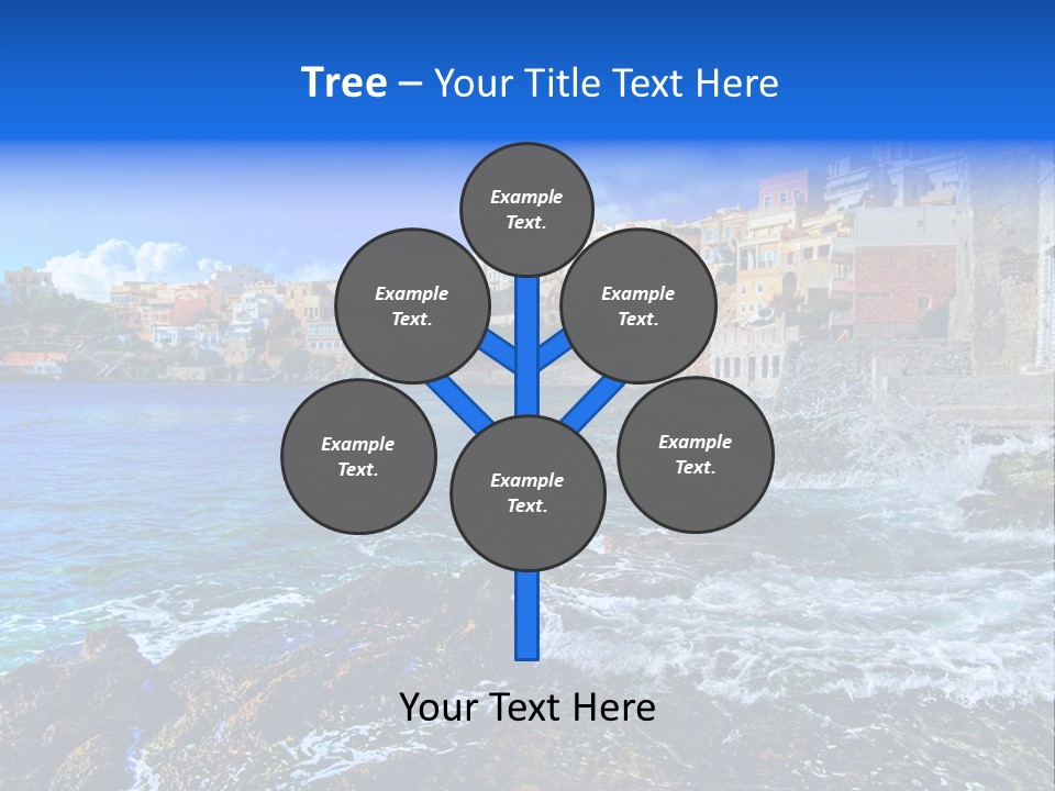 Scenic Blue People PowerPoint Template