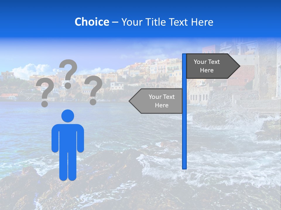 Scenic Blue People PowerPoint Template