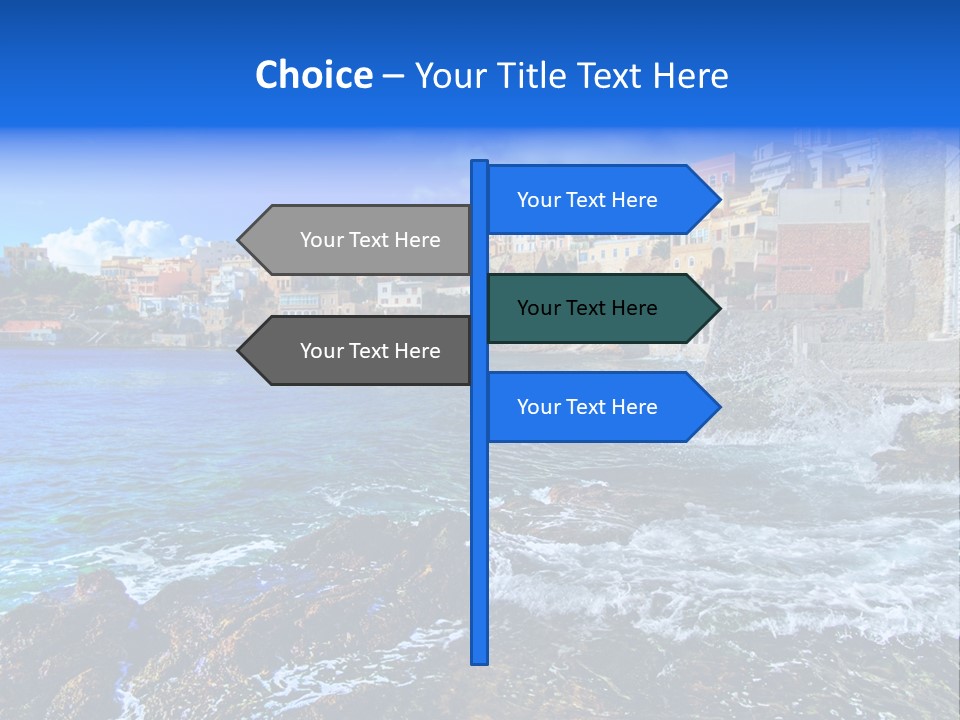 Scenic Blue People PowerPoint Template