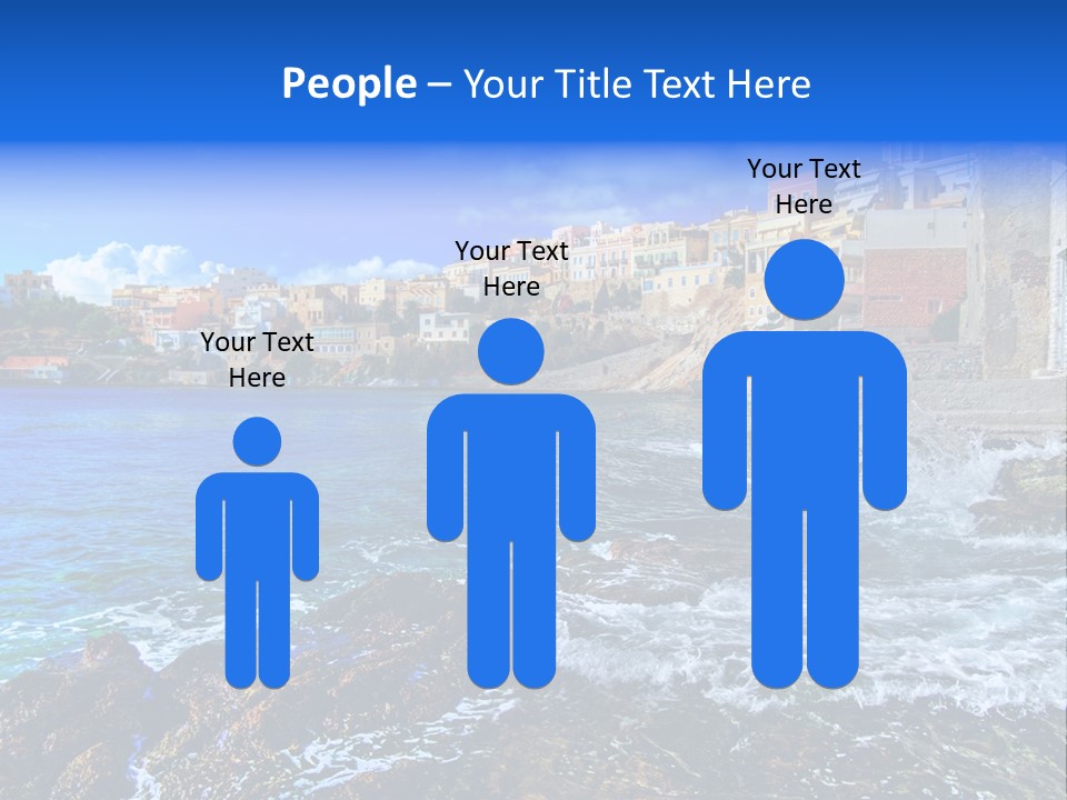 Scenic Blue People PowerPoint Template