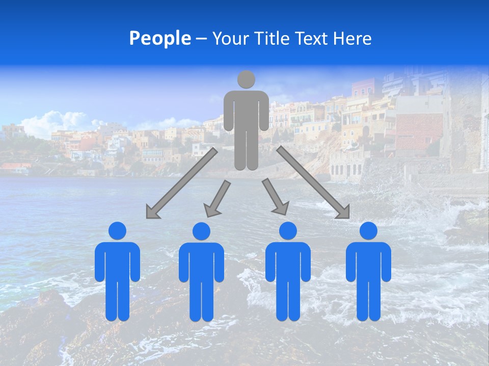 Scenic Blue People PowerPoint Template